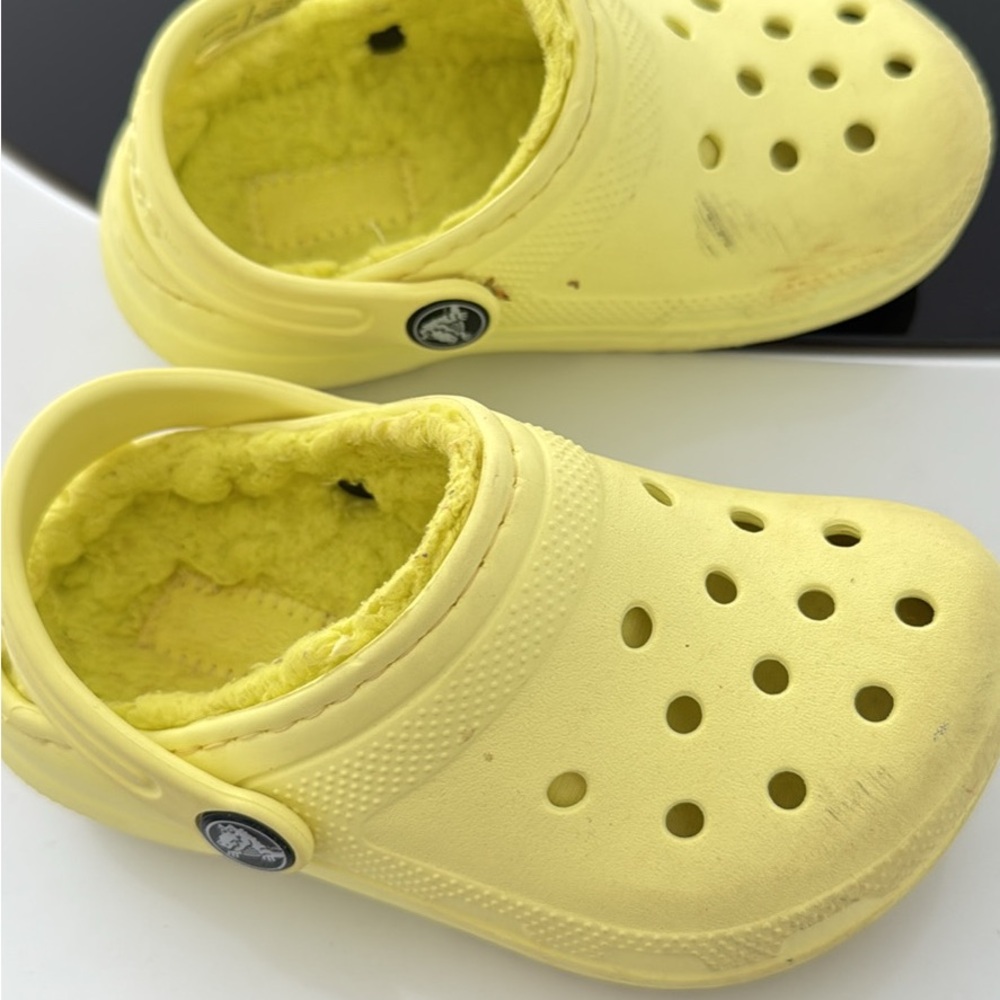 CROCS Kids Yellow Slippers
